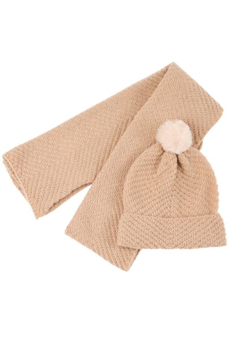 Set Bufanda + Gorro  Mercury Beige I-D-0