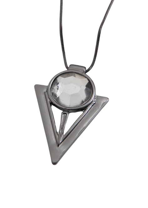 Collar Largo Lana Plateado Humana-0