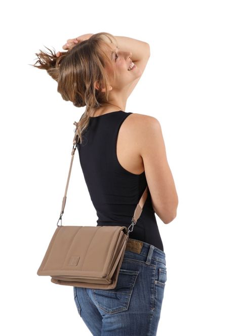 Cartera Cruzada Amira Beige Humana-3
