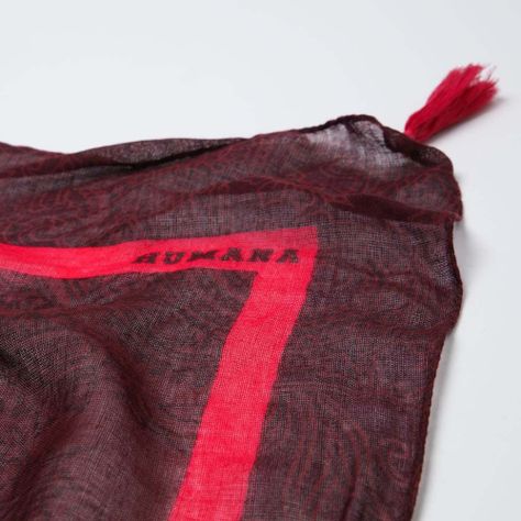 Pañuelo Estampado Andalucía Rojo Humana-1