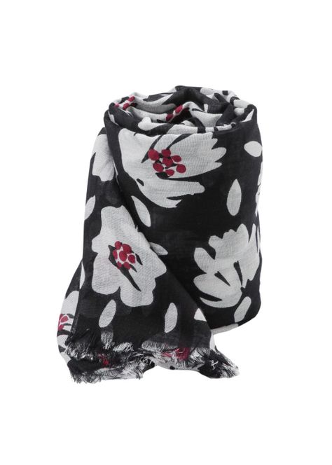 Pañuelo Estampado Aralia Negro Humana-0