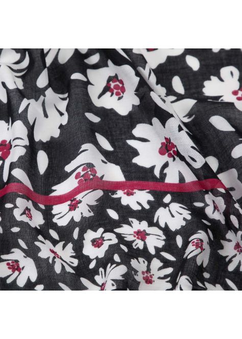 Pañuelo Estampado Aralia Negro Humana-1