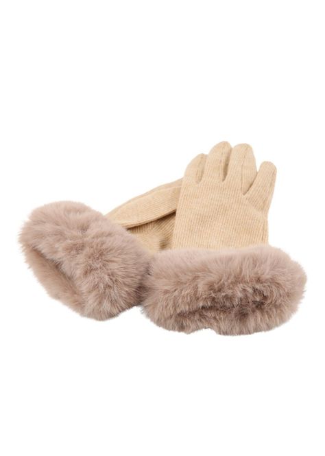 Guante  Lana Halah Beige Humana-1