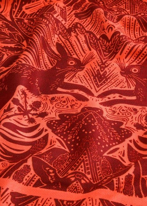 Pañuelo Estampado Denna Rojo Humana-1
