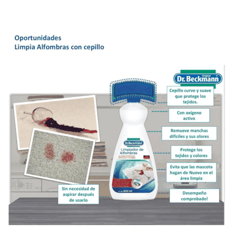 Dr. beckmann limpiador de alfombras elimina manchas 650 ml -1