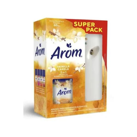 Dispensador Automatico + Aroma Vainilla Canela Arom 250ml -0