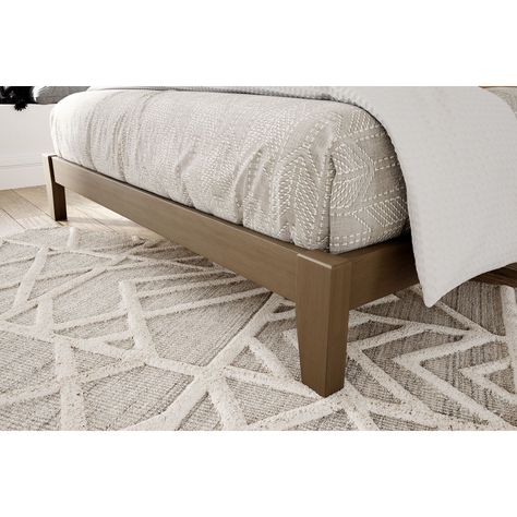 Cama europea 2 plazas Tannally light brown-4