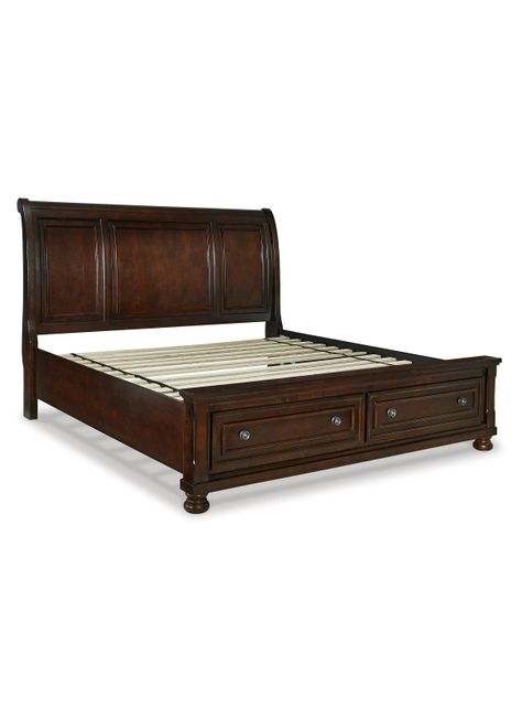 Cama king Porter rustic brown-0