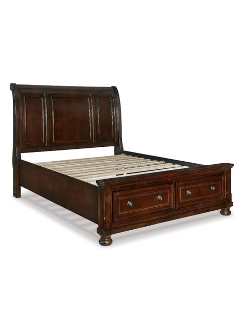 Cama 2 plazas Porter rustic brown-0