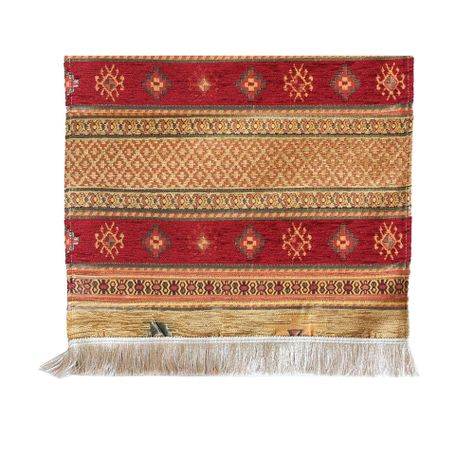 Camino de mesa 1 m kilim rojo y café-1