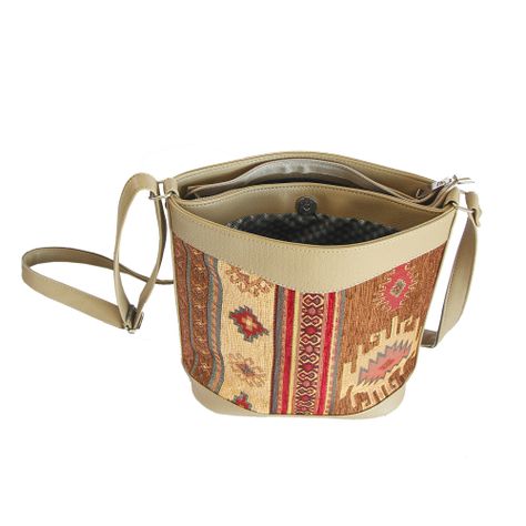 Cartera Mediana Kilim Café-3