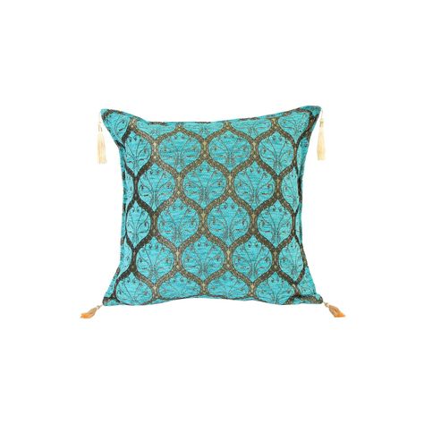 Cojín turco 42x42 Filigrana Turquesa-0