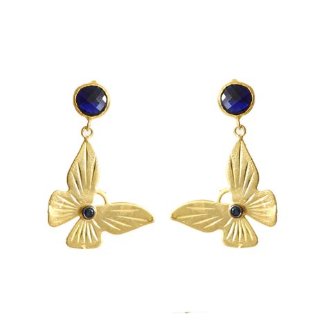Aros Mariposa azul-0