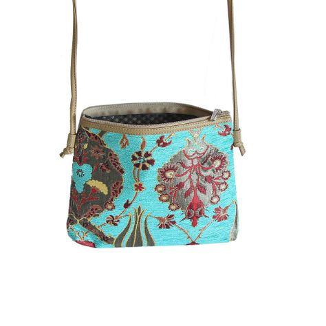 Mini cartera Jardín Turquesa-2
