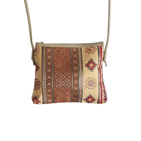 Mini cartera Kilim Café-1