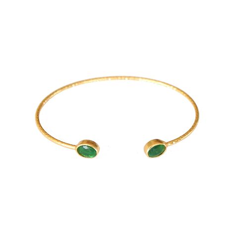 Pulsera Fadia doble verde o-0