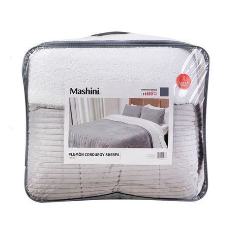 Plumon Corduroy Coral Sherpa 2 P Gris N-4
