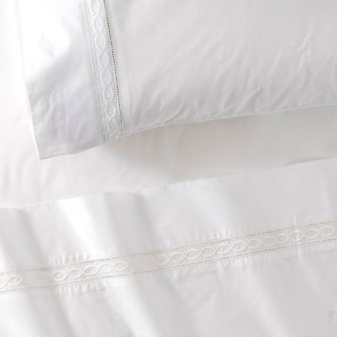 Sabana bordada 200H Cadena 2 PL Blanco-1