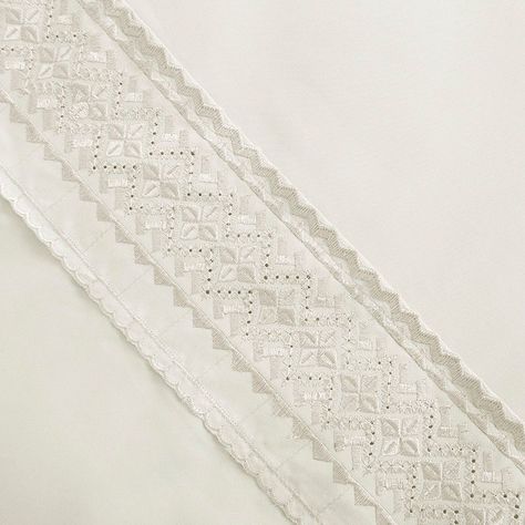 Sabana lisa  MF  Broderie Bordada 1.5 P Beige-2