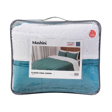 Plumon Coral Sherpa Super King Verde N-4
