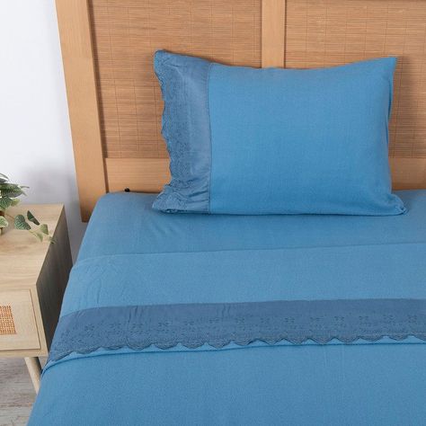 Sabana Polar Lisa Broderie 1.5 P Azul-0