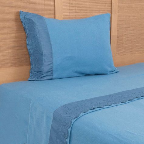 Sabana Polar Lisa Broderie 1.5 P Azul-1