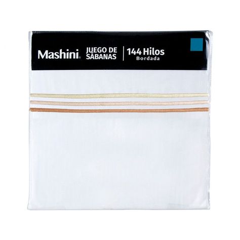 Sábana Bordada 144 Hilos 1.5 P Line Beige-2