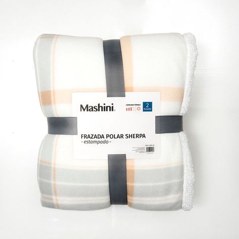 Frazada Polar-Sherpa Est. 2 P Tartan Gris-2