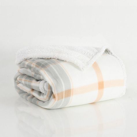 Frazada Polar-Sherpa Est. 2 P Tartan Gris-3
