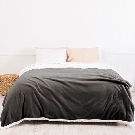 Frazada Polar-Sherpa Lisa 1.5 P Gris-0