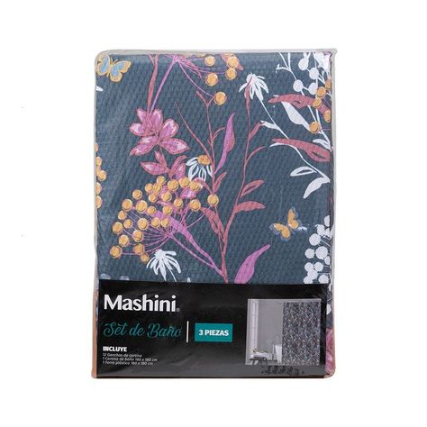 Set Cortina Baño 3 pzas Mashini Zinnia-2