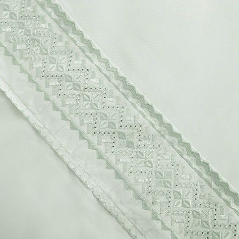 Sabana lisa  MF  Broderie Bordada 1.5 P Verde-1
