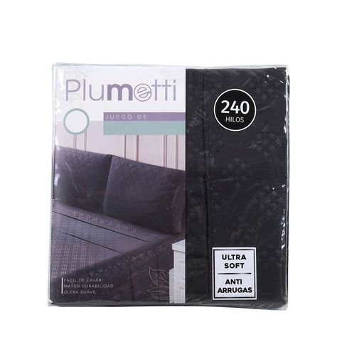 Sabana MF Lisa Embossed 1.5 P Negro-3