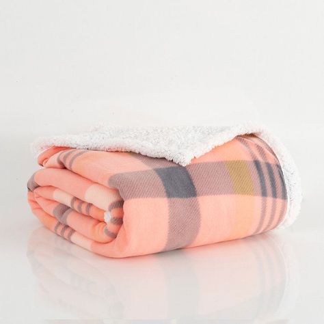 Frazada Polar-Sherpa Est. 2 P Tartan Coral-3