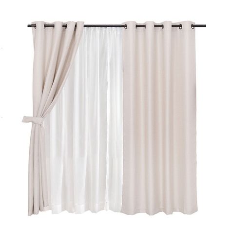 Set Cortina jqd Rustica 8pzas Argolla 140x220 Beig-0