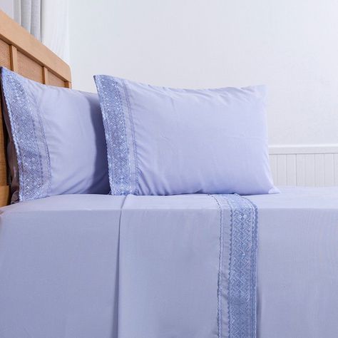Sabana lisa  MF  Broderie Bordada 2 P Morado-1