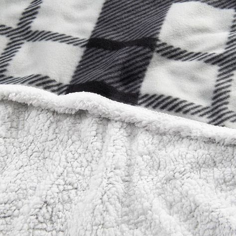 Frazada Polar-Sherpa Est. 1.5 P Tartan Negro-1