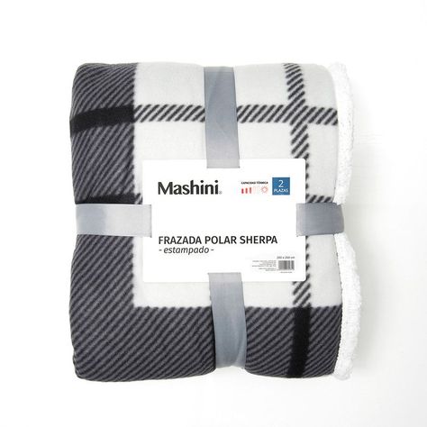 Frazada Polar-Sherpa Est. 1.5 P Tartan Negro-2
