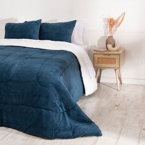 Plumon Coral Sherpa Super King Azul N-1