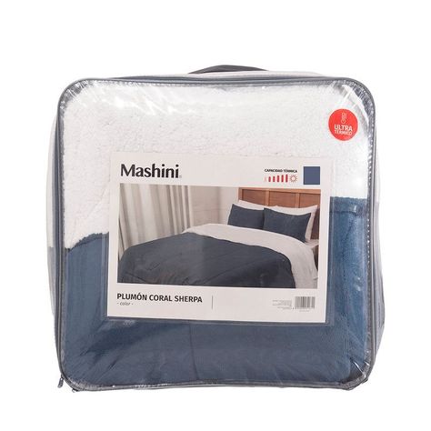 Plumon Coral Sherpa Super King Azul N-4