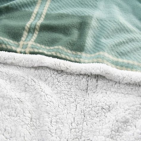 Frazada Polar-Sherpa Est. King Tartan Verde-1
