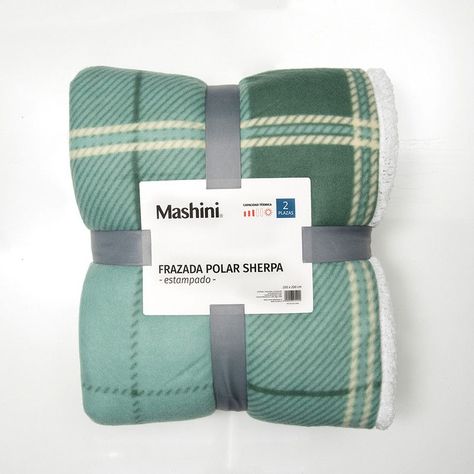 Frazada Polar-Sherpa Est. King Tartan Verde-2