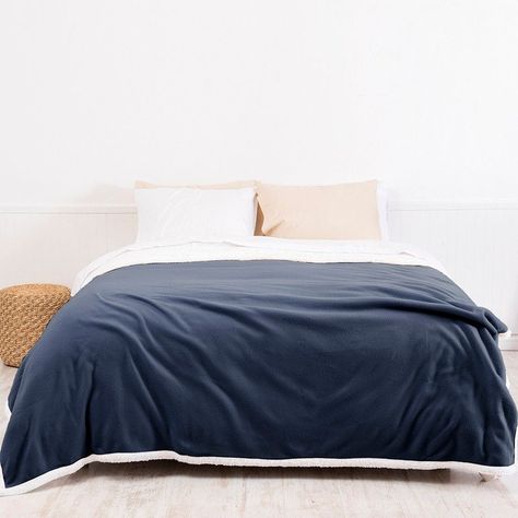 Frazada Polar-Sherpa Lisa 2 P Azul1 N-0
