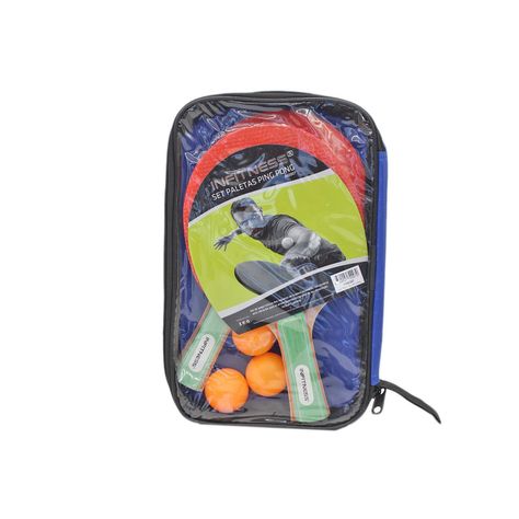 Set de Paletas de Ping Pong Con 3 Pelotas Y Bolso Infitness-0