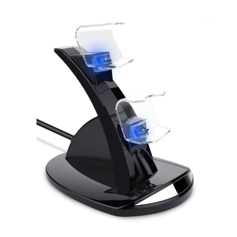 Soporte Cargador Joystick PS4 2 Puertos Carga USB-1