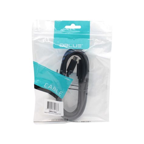 Cable Tipo C a Tipo C Carga Rapida 2mts Negro Dblue-1