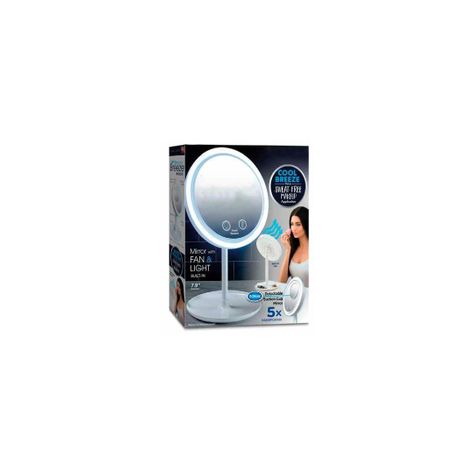 Espejo Para Maquillarse 3 En 1 Con Luz LED Y Ventilador-0