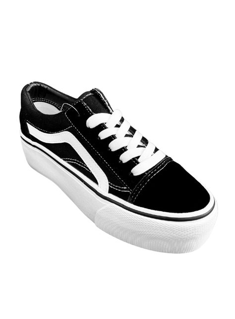 Zapatilla Plataforma Mujer Belén Negro Bella Moda-0