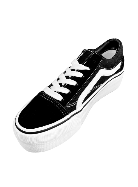 Zapatilla Plataforma Mujer Belén Negro Bella Moda-1