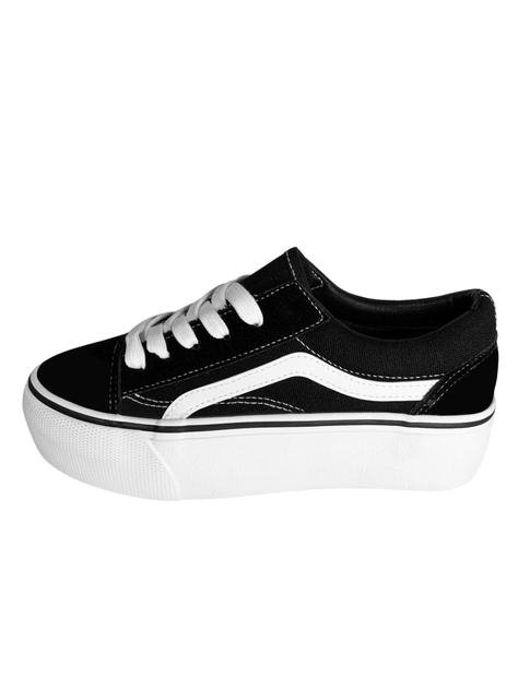 Zapatilla Plataforma Mujer Belén Negro Bella Moda-3